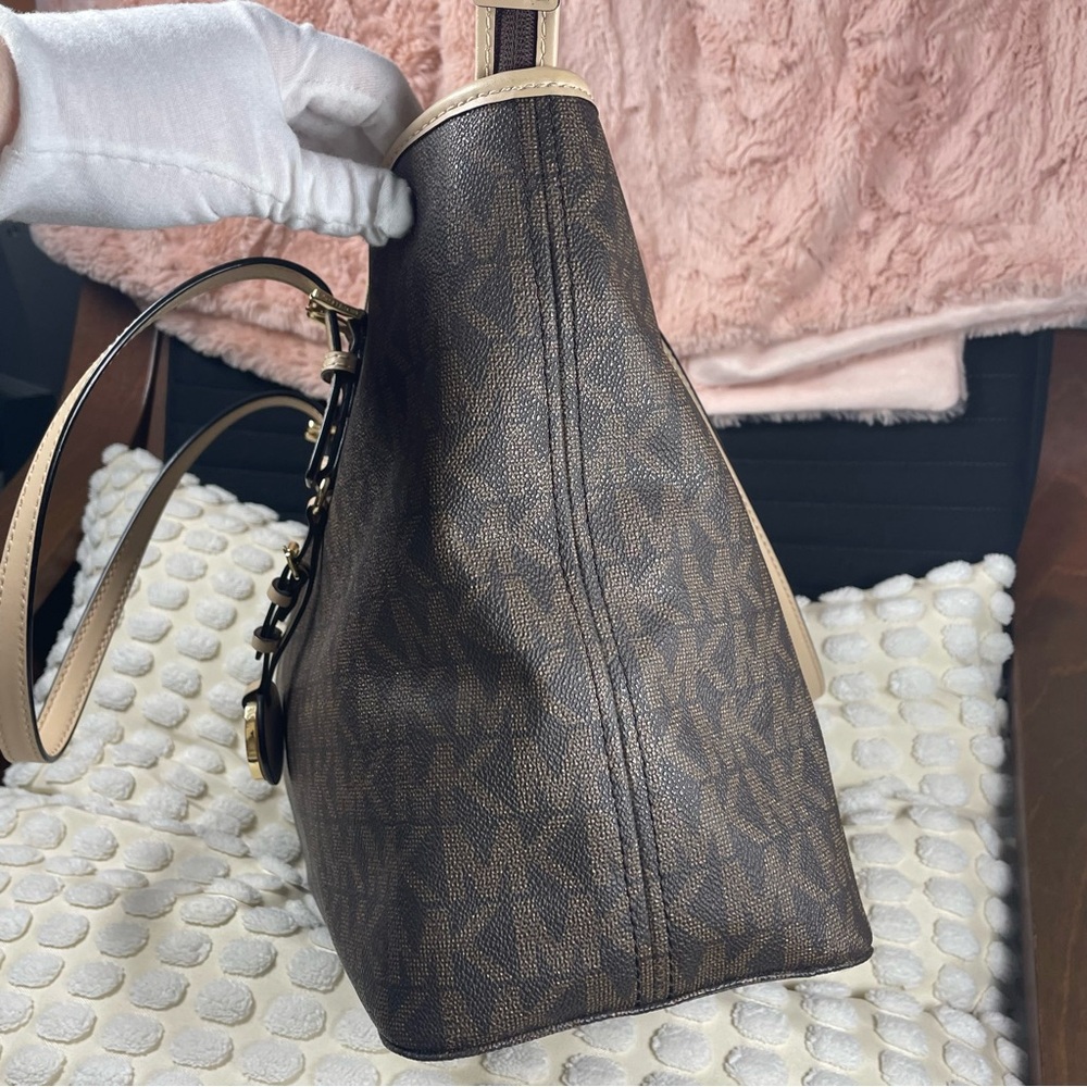 Michael Kors jet set travel tote bag Brown And Khaki SEE PHOTOS - Picture 5 of 16